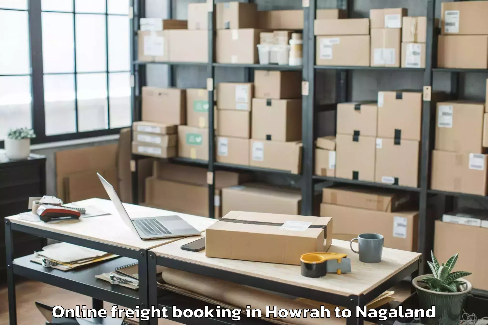 Reliable Howrah to Noksen Online Freight Booking